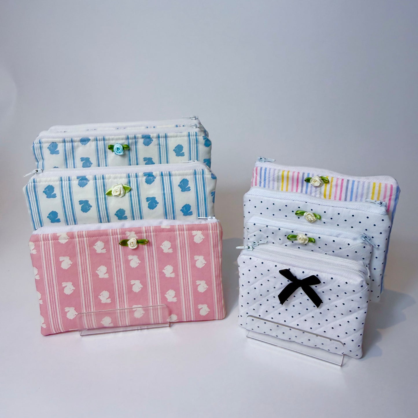 BLUE BUNNIES Makeup Pouch
