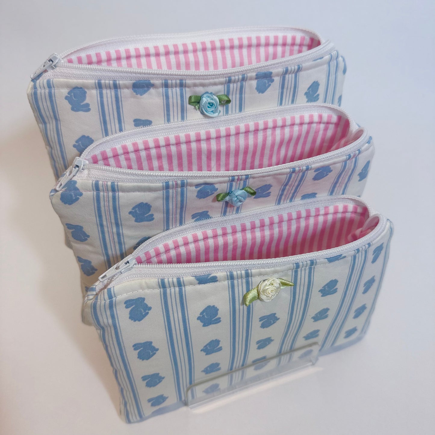 BLUE BUNNIES Makeup Pouch