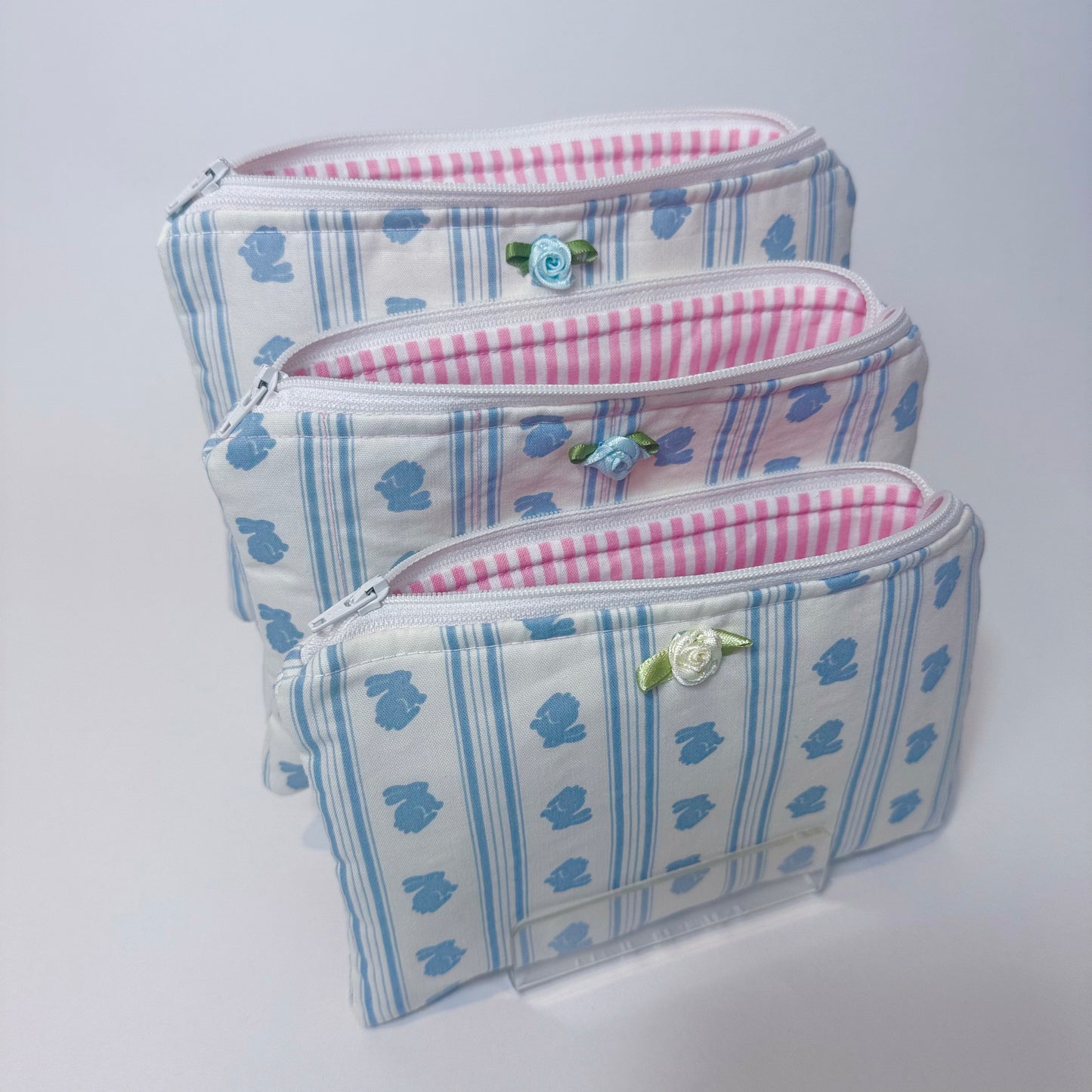BLUE BUNNIES Makeup Pouch
