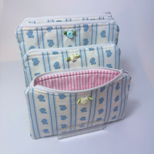 BLUE BUNNIES Makeup Pouch
