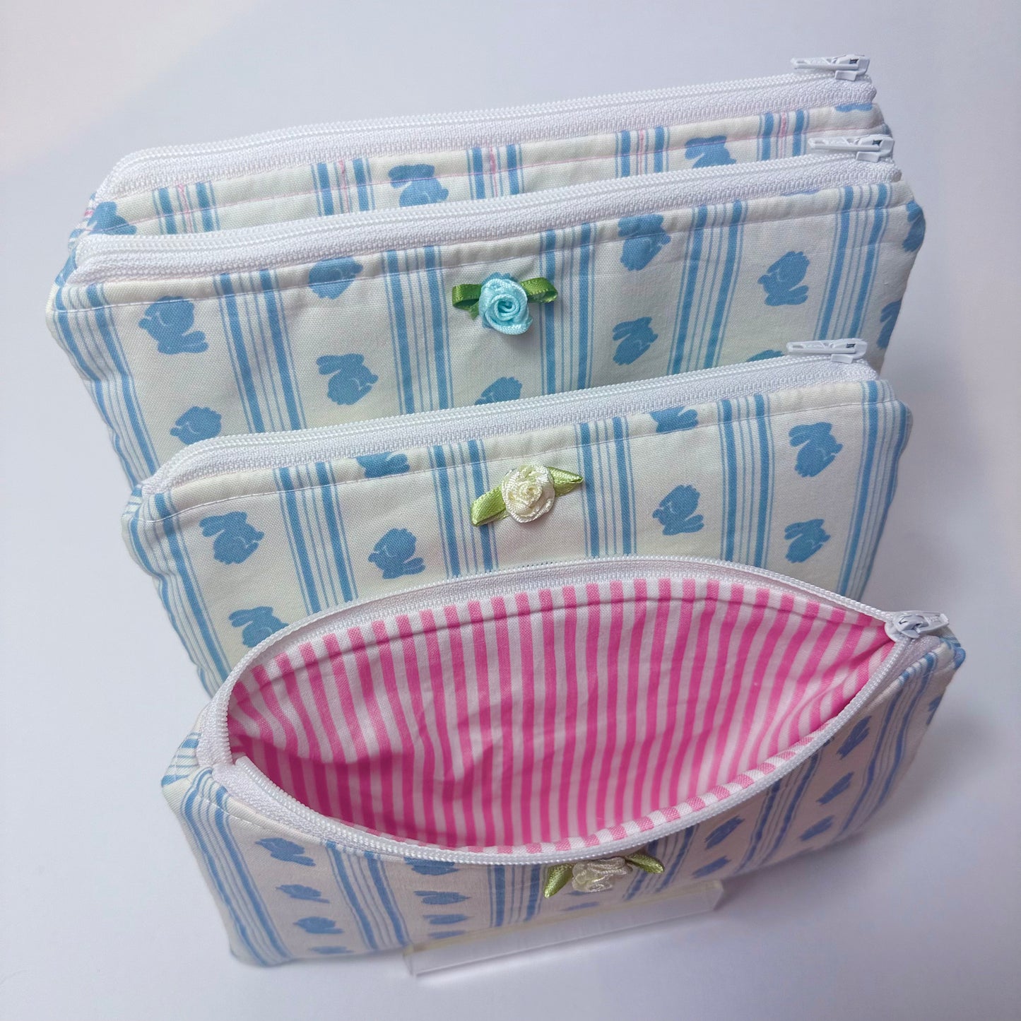 BLUE BUNNIES Makeup Pouch