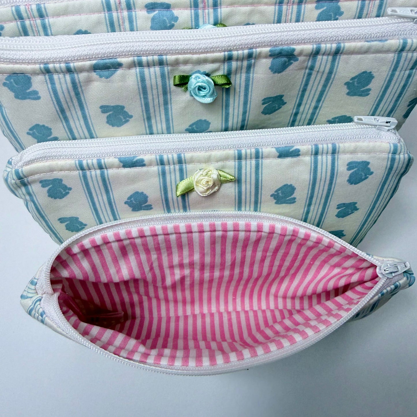 BLUE BUNNIES Makeup Pouch
