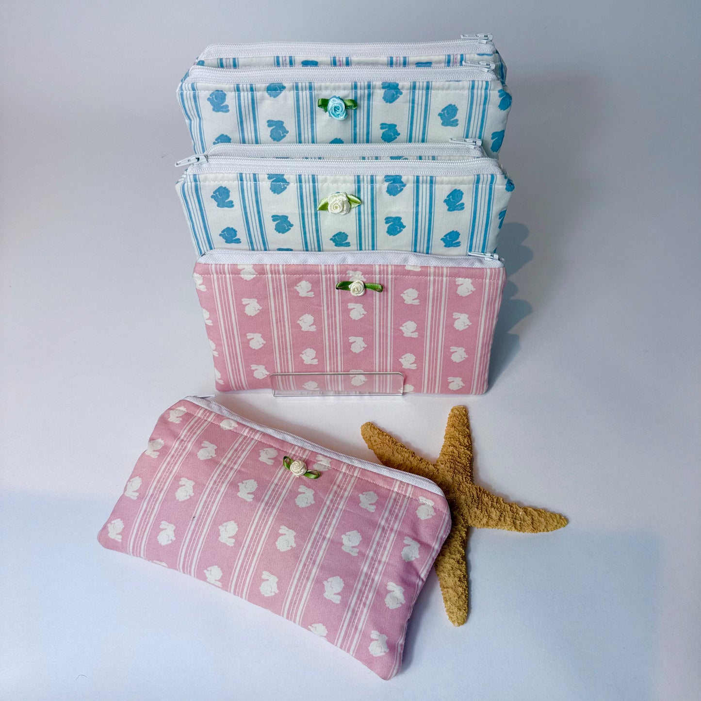 BLUE BUNNIES Makeup Pouch