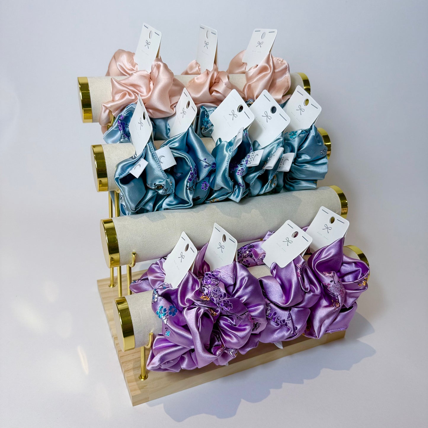 BABY BLUE Satin Scrunchie Set of 2