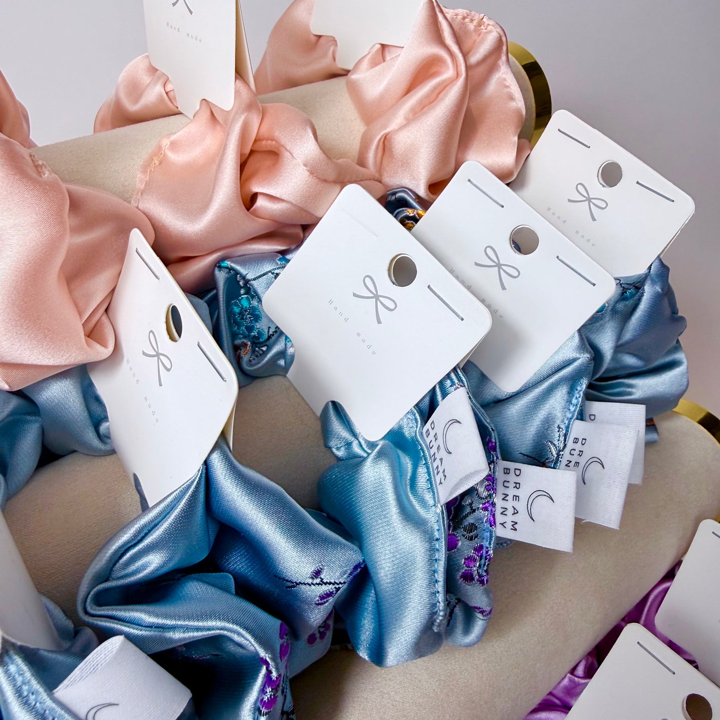 BABY BLUE Satin Scrunchie Set of 2