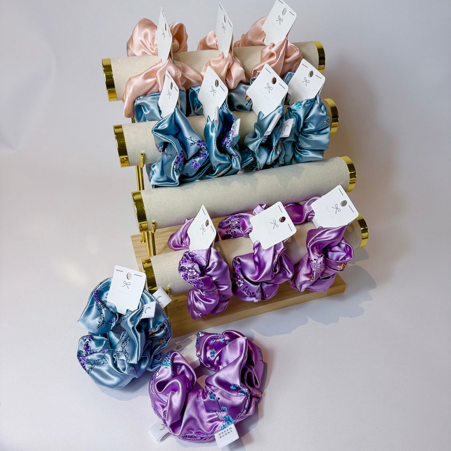 VIOLET VISION Satin Scrunchie Set